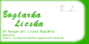 boglarka licska business card