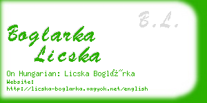 boglarka licska business card